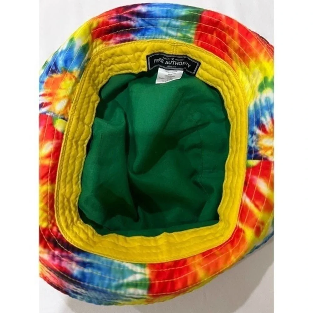 Free Authority Bucket Hat Unisex L/XL Multicolor Excellent Tie Dye Festival Hat